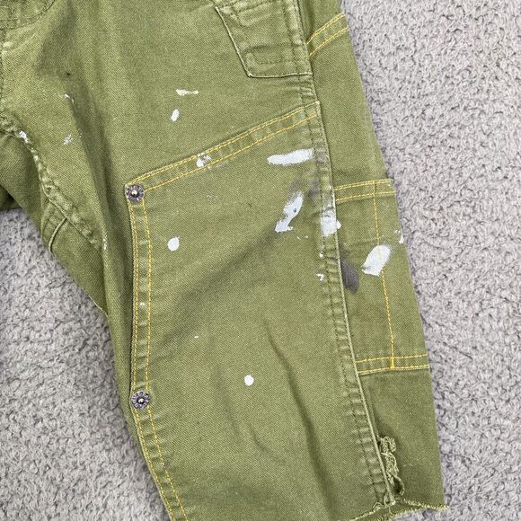 Dovetail Workwear Maven Slim Short Women’s 00 Green Grunge Cut Off - Picture 2 of 9